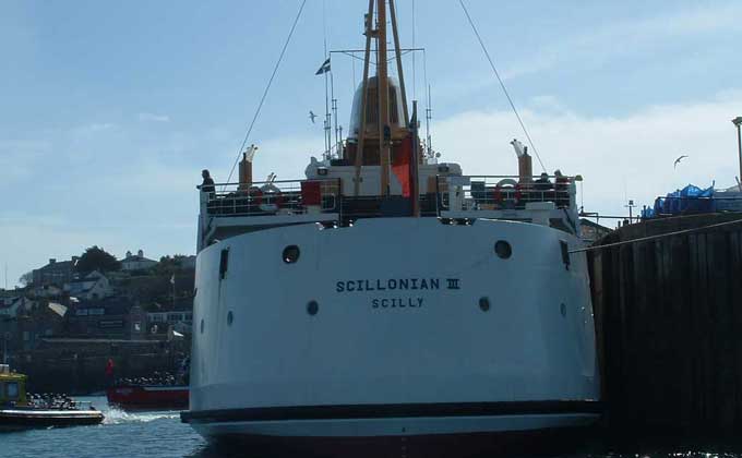 The Scillionian from behind