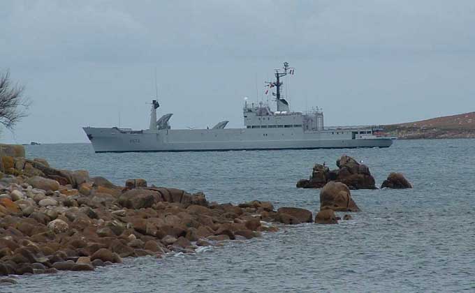 A French naval vessel